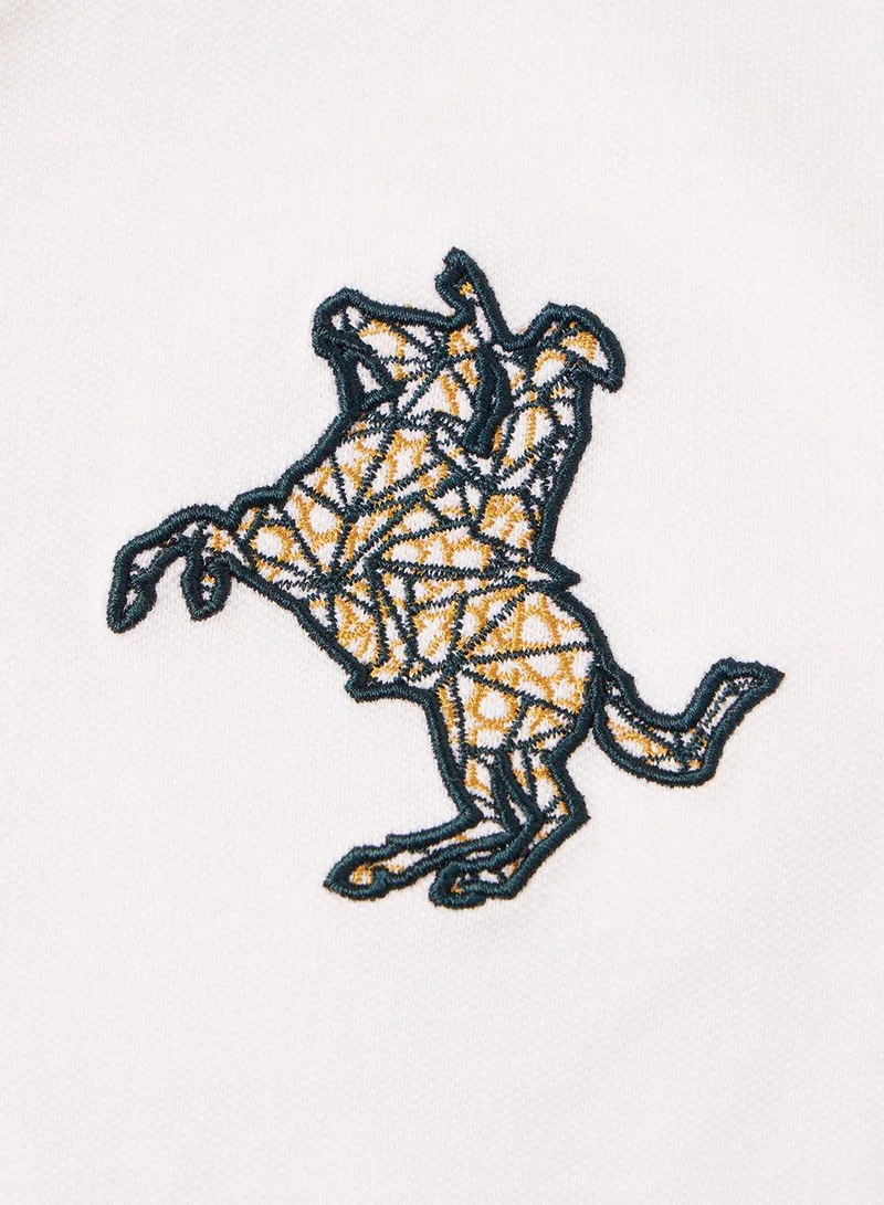 GIORDANO Kids' Napoleon Polo: Classic Piqué, Bold Embroidery, All-Day Comfort