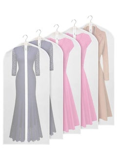 XiuWoo 5-Piece Foldable Extra Long Suit Washable Clear Lightweight Dress Garment Bag and Dance Costumes Organizer set  - Image 1