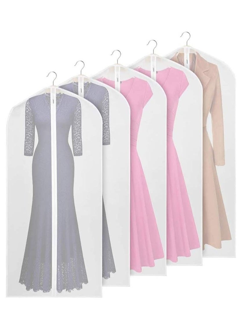 XiuWoo 5-Piece Foldable Extra Long Suit Washable Clear Lightweight Dress Garment Bag and Dance Costumes Organizer set  - Image 1