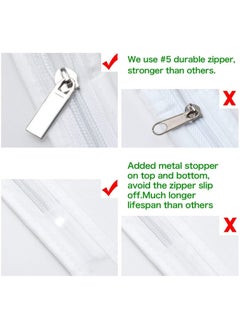 XiuWoo 5-Piece Foldable Extra Long Suit Washable Clear Lightweight Dress Garment Bag and Dance Costumes Organizer set  - Image 5