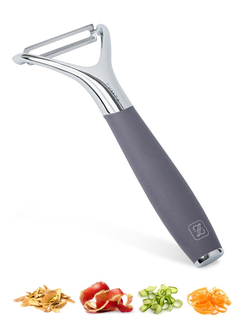 ZYMTA Vegetable Peeler Stainless Steel Y -Shaped Apple Carrot Cucumber Potato Peeler Premium Peelers for Kitchen, Veggie Fruit Peeler, Ultra Sharp Rotary Blade, Heavy Duty Ergonomic Handle  - Image 1