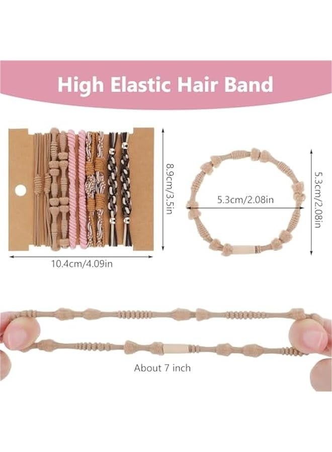 20PCS Boho Hair Ties Bracelets, No Damage Elastic Hair Tie Cute Ponytail Holders for Women Girls Thick Thin Long Curly Hair - Image 4