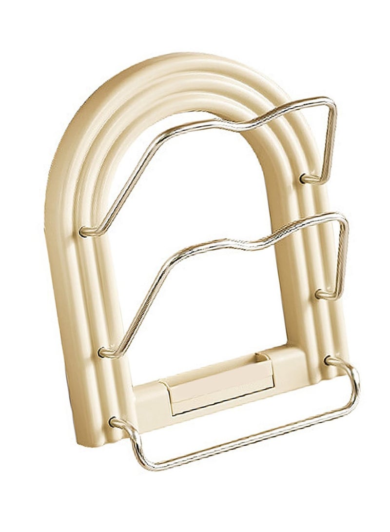 KASTWAVE Pot Lid Holder Wall Mount Pot Lid Organizer Rack Pot Lid Storage Organizer, Takes Most Sizes of Lids from Pans, Casseroles etc (Towel Rack Type) - Image 1