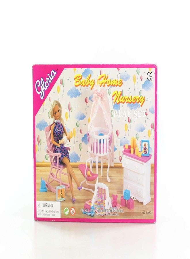 Gloria Dollhouse Furniture - Baby Home Nursery Playset - Image 1