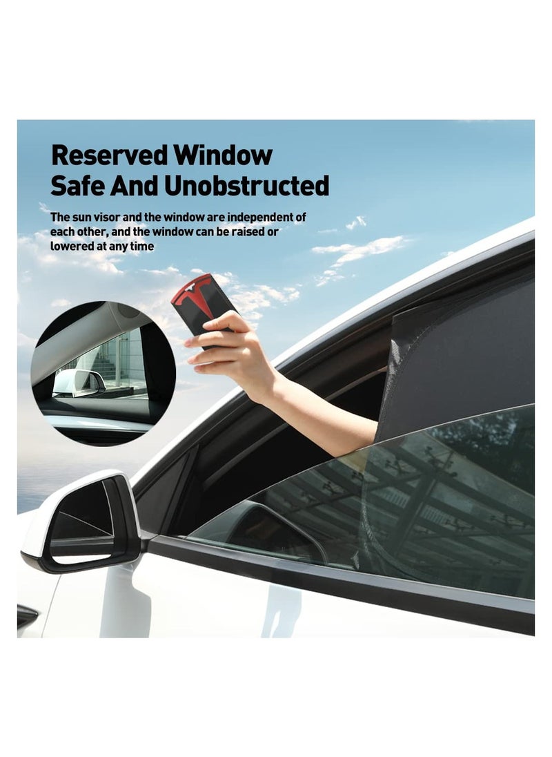 Generic - 8PCS Sunshade Set for Tesla Model Y, Full Range Whole Vehicle Windows Sun Shade Kit, Front u0026 Rear Windshield Triangular u0026 Side Windows Shade Foldable Insulation Cover for Model Y Accessories - Image 1