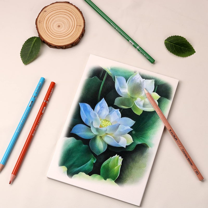 KALOUR مجموعة أقلام خلط وتلميع KALOUR عديمة اللون، أقلام شمعية، مثالية لدمج وتنعيم الحواف، مثالية لأقلام التلوين، مستلزمات فنية للمبتدئين (6 أقلام إجمالاً) - Image 4