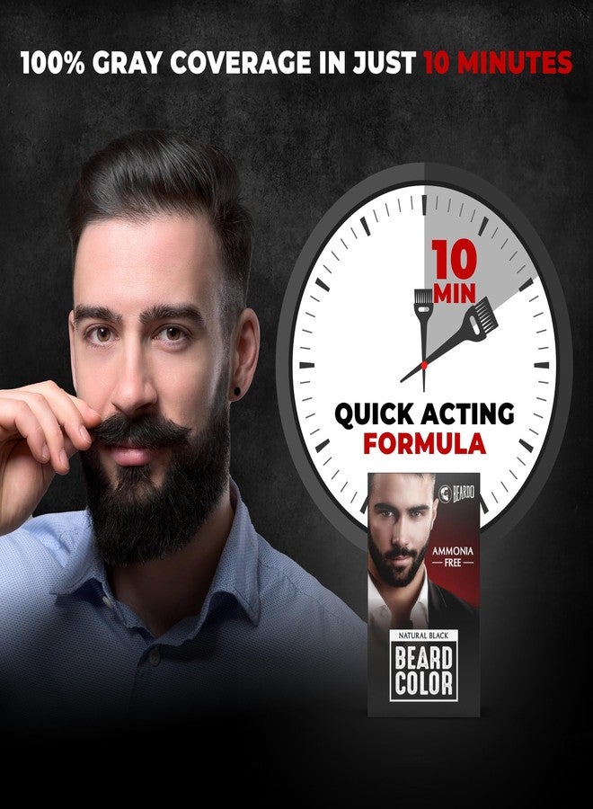 Beardo Beard Color For Men - Natural Black, 60ml | Long Lasting | No Ammonia | Easy to apply, No Stain Beard Hair Colour for men | Skin Friendly Hair dye - Image 3