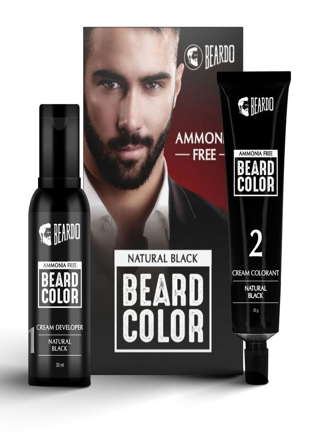 Beardo Beard Color For Men - Natural Black, 60ml | Long Lasting | No Ammonia | Easy to apply, No Stain Beard Hair Colour for men | Skin Friendly Hair dye - Image 1