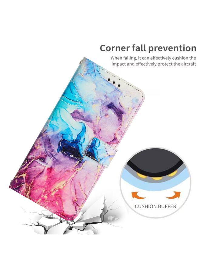 زبون جراب لهاتف Infinix Note 12 G96 مصنوع من الجلد بنمط رخامي مطلي - Image 5