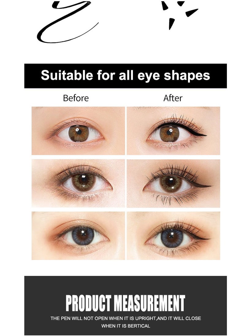 Dual-Ended Stamp Eyeliner Waterproof Non-Smudge Triangle Winged Eyeliner