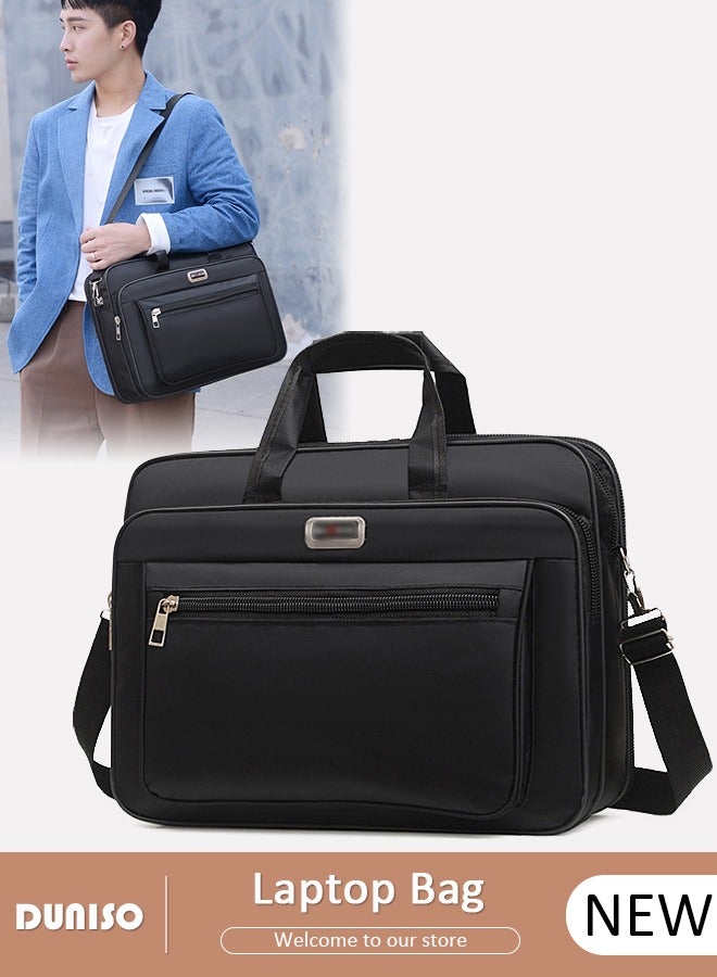 DUNISO Laptop Bag Lightweight Computer Bag Travel Business Handbag Briefcase Water Resistance Shoulder Messenger Bag for Men and Women Work Office  - Image 1