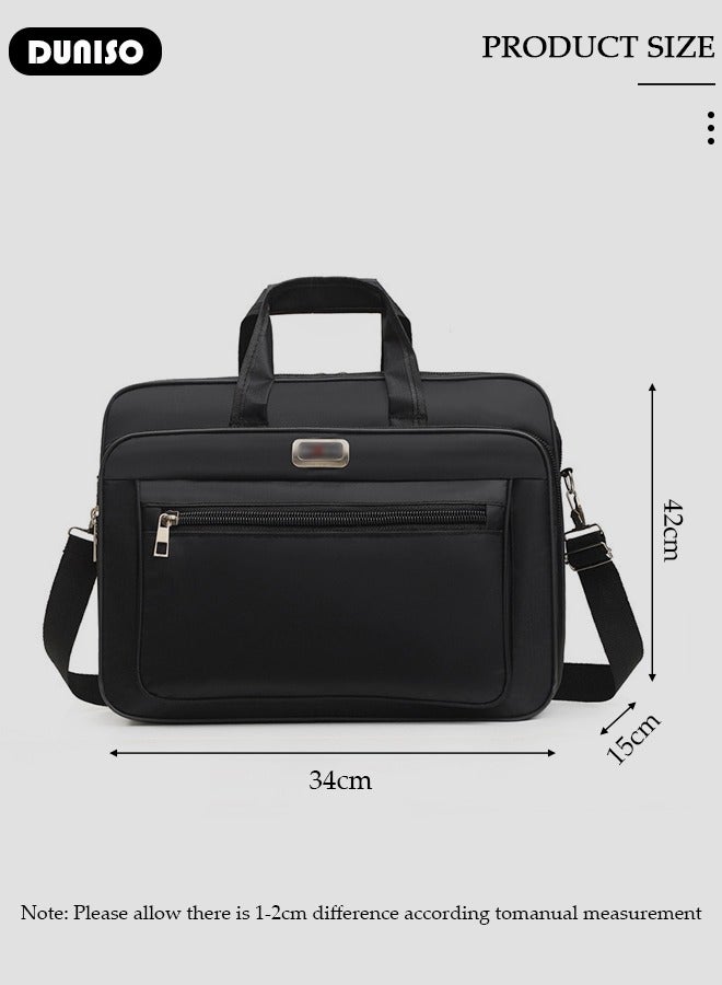 DUNISO Laptop Bag Lightweight Computer Bag Travel Business Handbag Briefcase Water Resistance Shoulder Messenger Bag for Men and Women Work Office  - Image 4