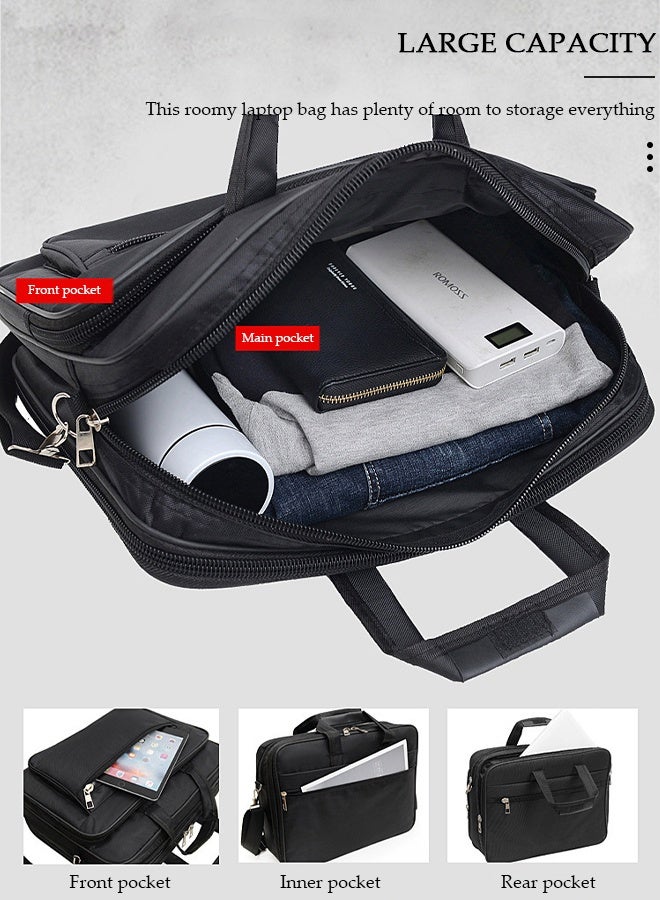 DUNISO Laptop Bag Lightweight Computer Bag Travel Business Handbag Briefcase Water Resistance Shoulder Messenger Bag for Men and Women Work Office - Image 4