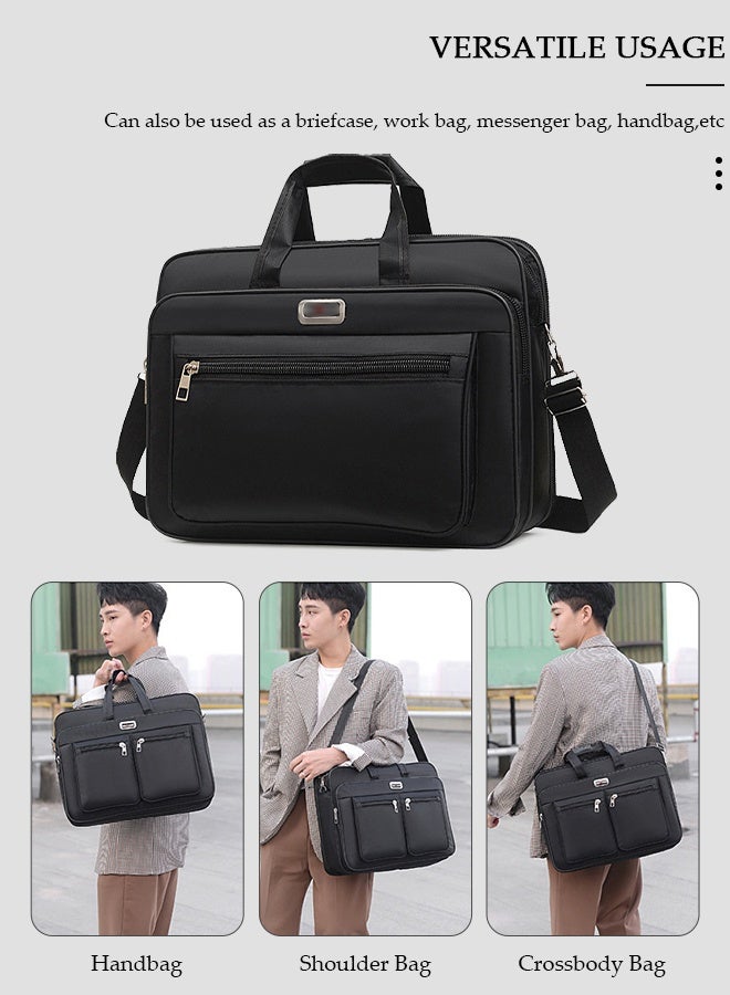 DUNISO Laptop Bag Lightweight Computer Bag Travel Business Handbag Briefcase Water Resistance Shoulder Messenger Bag for Men and Women Work Office - Image 2