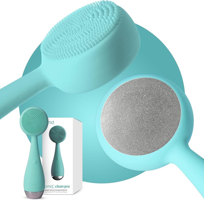 PMD Clean Pro - Smart Facial Cleansing Device with Silicone Brush & ActiveWarmth Anti-Aging Massager - Waterproof - SonicGlow Vibration Technology - Clear Pores & Blackheads - Lift, Firm, & Tone Skin - Image 1