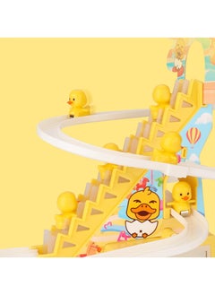 Generic Interactive Duck Climbing Stairs Toy - Automatic Stair Climbing Ducks with LED Lights & Music, USB/Battery Power - Perfect for Kids 3+ to Enhance Cognitive Skills and Motor Coordination  - Image 3