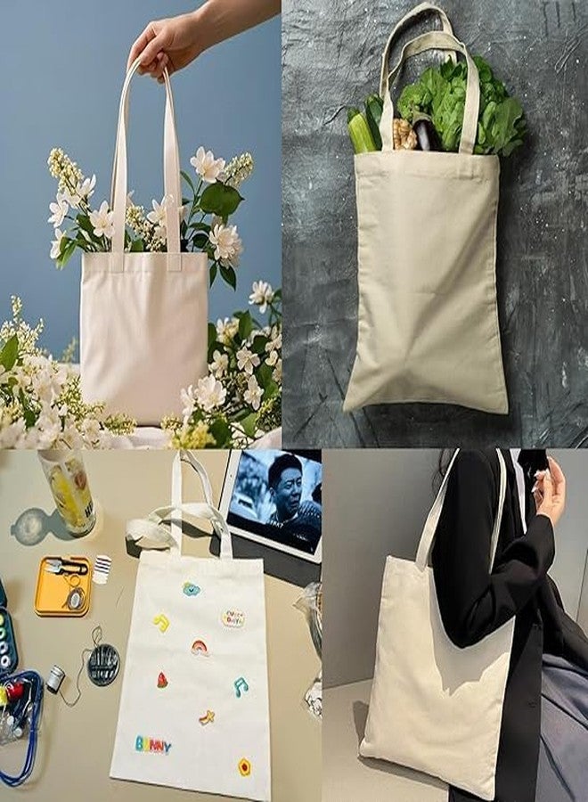 نيرفيك (عبوة من حقيبة واحدة من قماش الكانفاس بمقابض - حقائب تسوق بقالة طبيعية قابلة لإعادة الاستخدام، قماش خام للأعمال اليدوية) - Image 5