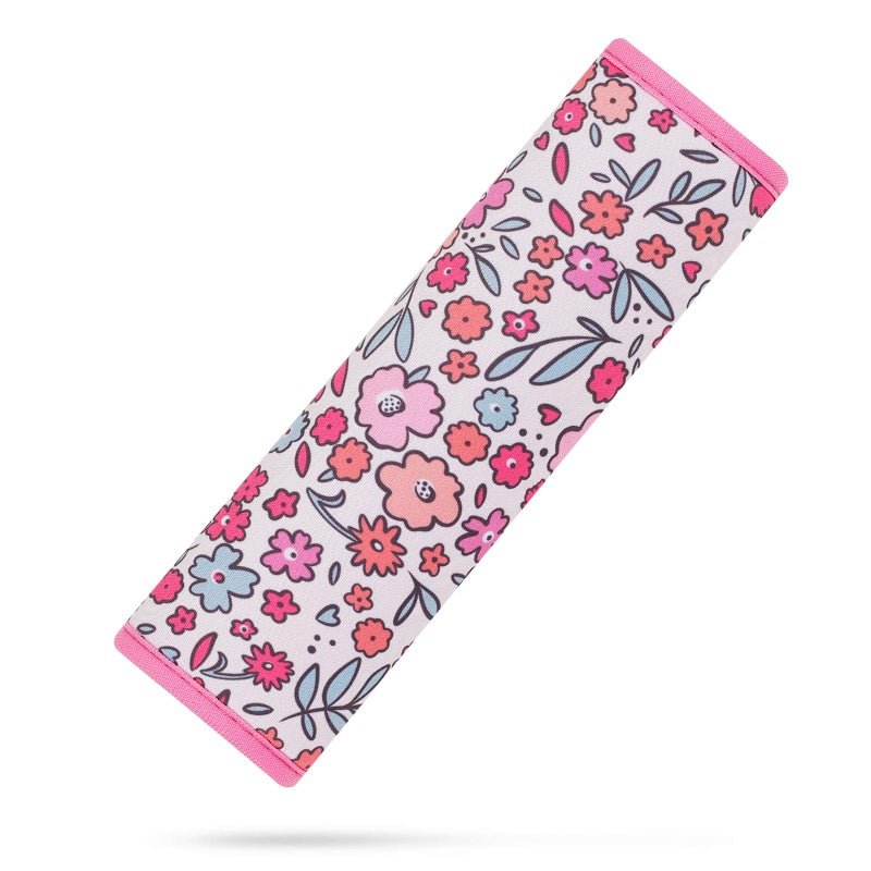 YR Seat Belt Cover for Kids Soft Comfort Seat Belt Cushion for Children Cute Cartoon Pattern Car Seat Belt Pads Cover for Girls and Boys 1 Pack Pink Floral - Image 3