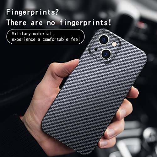 RIZZ iPhone 13 Case with Real Carbon Fiber Aviation Grade Materials Slim Aramid Fiber Cover Ultrathin Phone Cases Super Tough for Men Drop Protection Black - Image 3