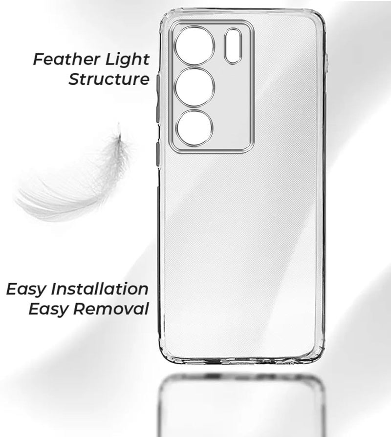 Nishtech غطاء خلفي شفاف هجين ناعم رفيع مضاد للغبار مع حماية الكاميرا لهاتف Vivo V29 وVivo V29 Pro 5G - Image 5