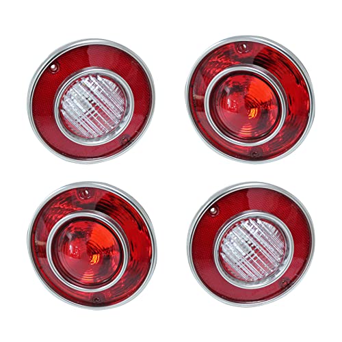 1409KMT Corvette C3 Tail Light - 4PCS Red Tail Lights & Backup Lights Set Compatible With 1975-1979 Corvette C3 - Image 2