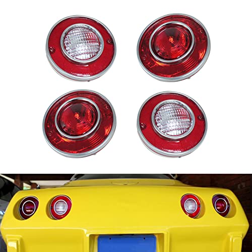 1409KMT Corvette C3 Tail Light - 4PCS Red Tail Lights & Backup Lights Set Compatible With 1975-1979 Corvette C3 - Image 1