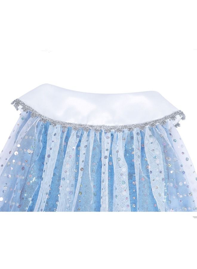 ISank Costume  Princess Dress for Toddlers Dress Up Birthday Cosplay Cape with Accessories  - Image 4