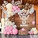 Ceeulvu Cowgirl Balloon Arch Kit Brown Pink Ivory White Cow Print Balloons with Yee Haw Letter Balloons for Redeo Themed Party Decorations Western Balloon Garland - Image 3