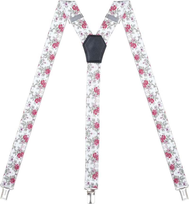 Action Ward Store Womens Suspenders – Y Back Style – 1" Width - Comfortably Adjustable Elastic Straps and Metal Clips - Image 1