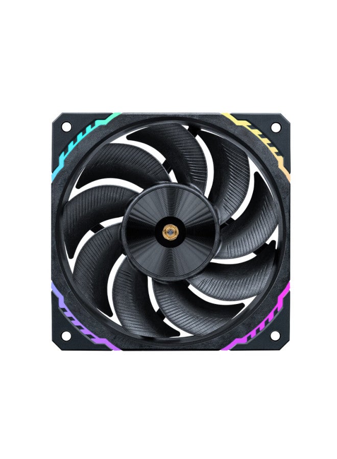 Valkyrie S12r Max Vk Fdb Bearing, Secondary Dynamic Balance, 3300rpm, Three-level Adjustment, 12cm Lcp Performance Anti-thrust Fan, 4pin Pwm, Argb Lighting Effects - Image 4