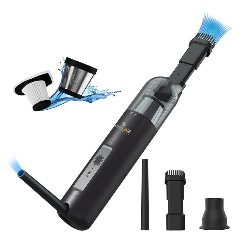 STELLAR DRIVE 4-in-1 Portable Vacuum Cleaner | 14KPA Suction | 7500mAh | Cordless Handheld Vacuum with Blower, HEPA Filter, Brush & Nozzles | Type-C Charging | Car & Home Use - Image 3