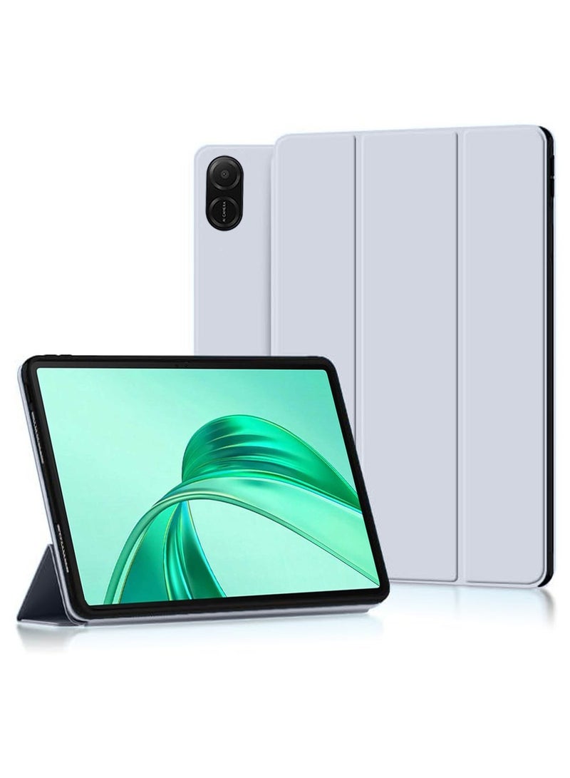Techie غطاء خلفي ذكي قابل للطي ثلاثي مع وظيفة الاستيقاظ/النوم التلقائي لجهاز Honor Pad X8a 11 بوصة 2024 - رمادي - Image 1