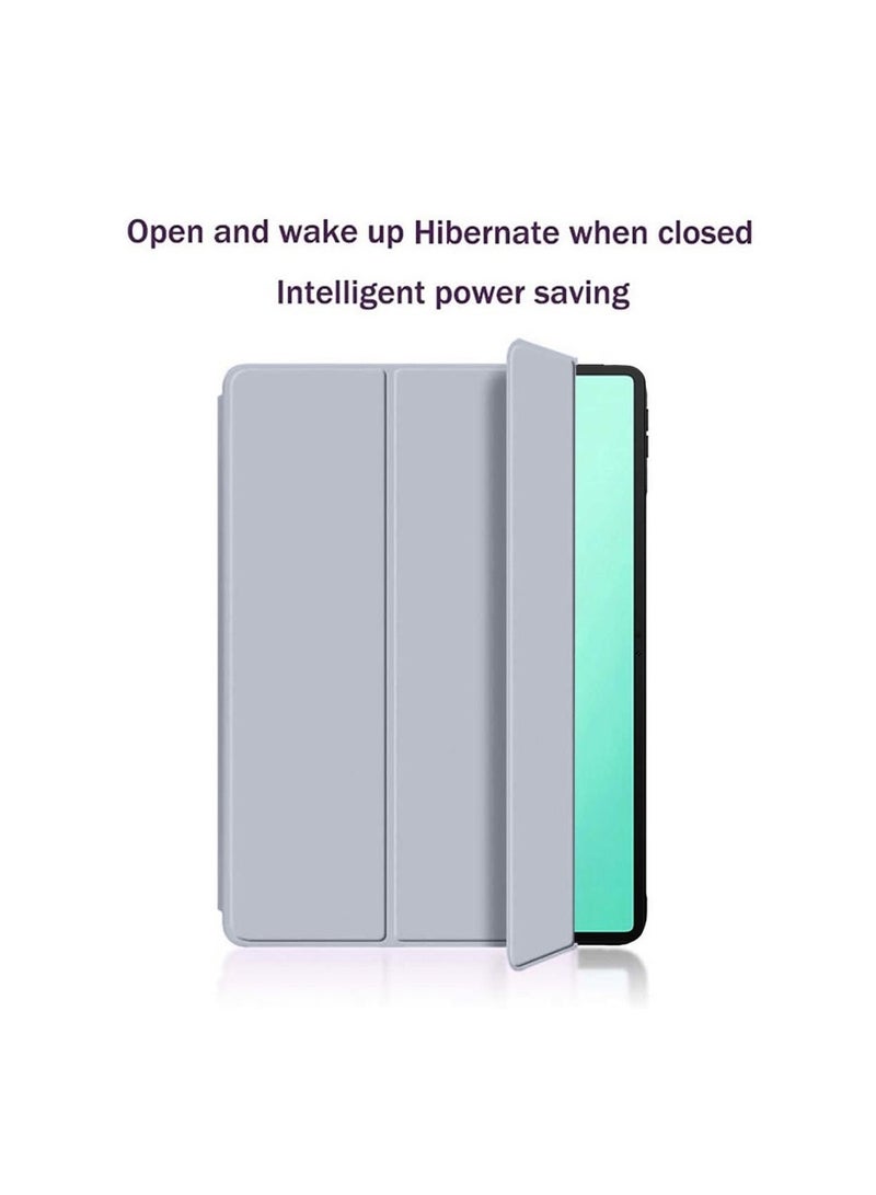 Techie غطاء خلفي ذكي قابل للطي ثلاثي مع وظيفة الاستيقاظ/النوم التلقائي لجهاز Honor Pad X8a 11 بوصة 2024 - رمادي - Image 4