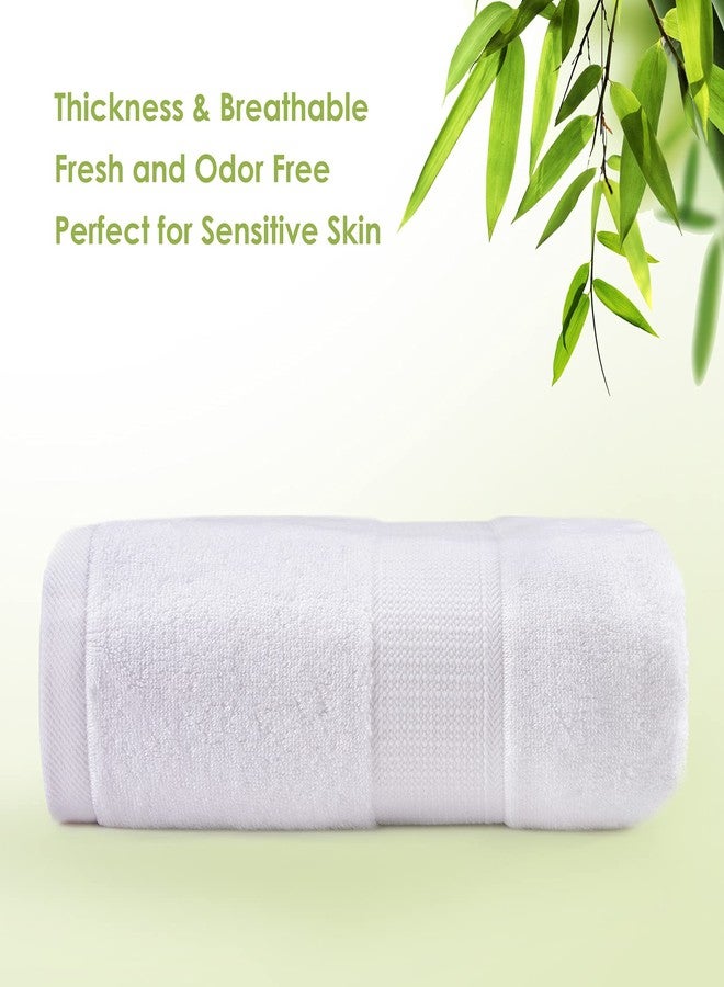 CANFOISON Large Bath Towels for Body, Sensitive,for Adult Kids Baby Luxury Hotel Spa Gym Super Soft Highly Absorbent Bathroom Towels 30" x 54",1 Pack White - Image 2