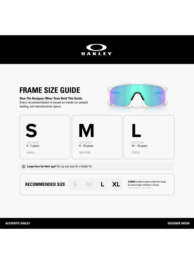 OAKLEY Youth Fit Resistor Rectangle Sunglasses for Men, 23 mm Lens Width, Polished White - Image 5