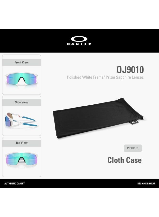OAKLEY Youth Fit Resistor Rectangle Sunglasses for Men, 23 mm Lens Width, Polished White - Image 2