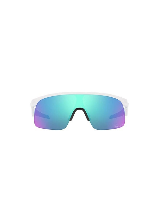 OAKLEY Youth Fit Resistor Rectangle Sunglasses for Men, 23 mm Lens Width, Polished White - Image 4