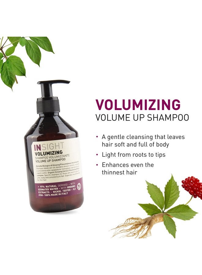 Insight Clean Beauty Volume Up Shampoo for Softer Hair Organic Ginseng Extract, Vegan, 13.5 fl oz - Image 2