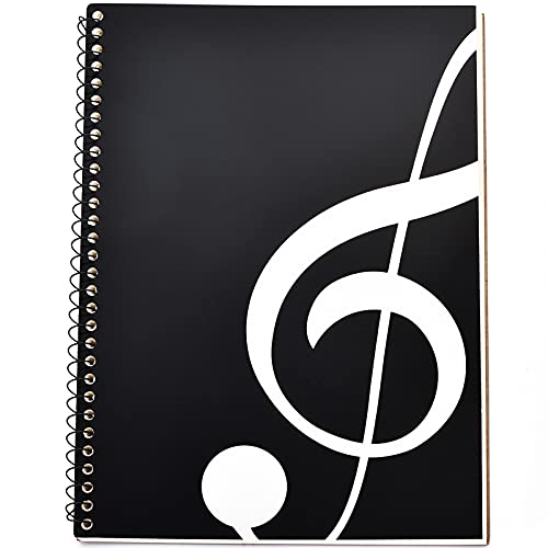 MOREYES Music Notebook Composition Manuscript Staff Notebook with 100 Pages 10.24x7.5 inch/26x19cm (Music clef notebook) - Image 1