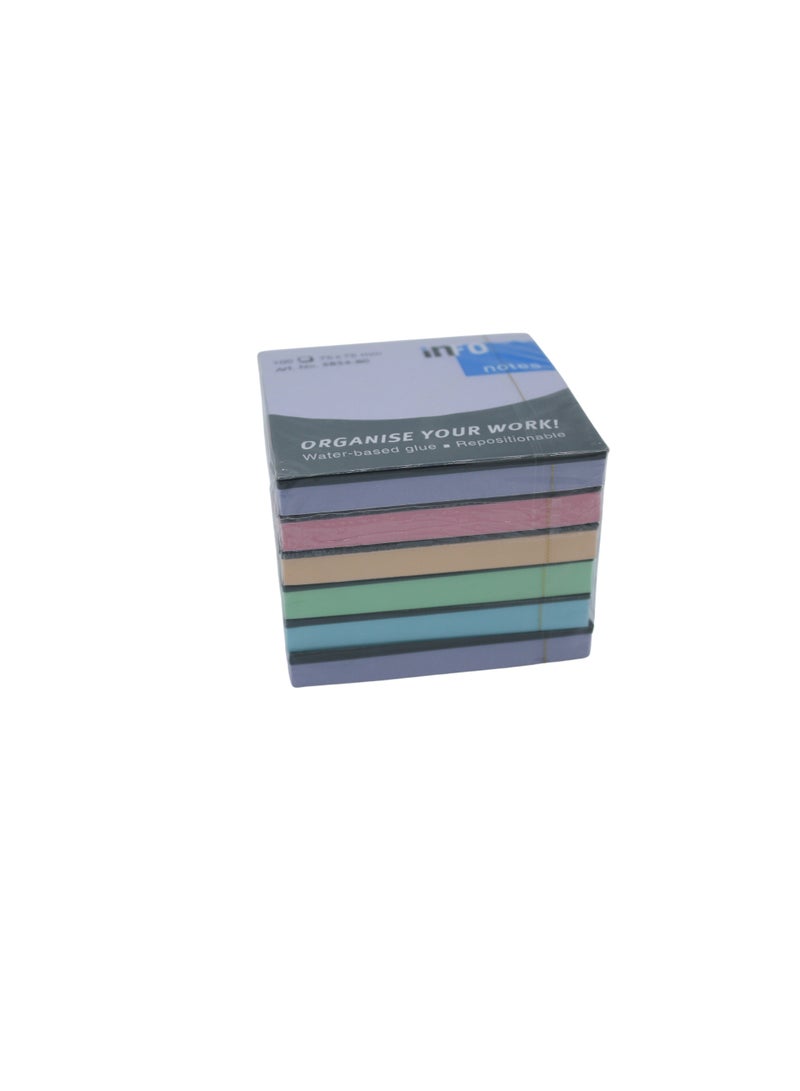 infonotes InfoNote - Colored Sticky Notes 75 75mm - Harmony Colors 600 sheets - Image 2