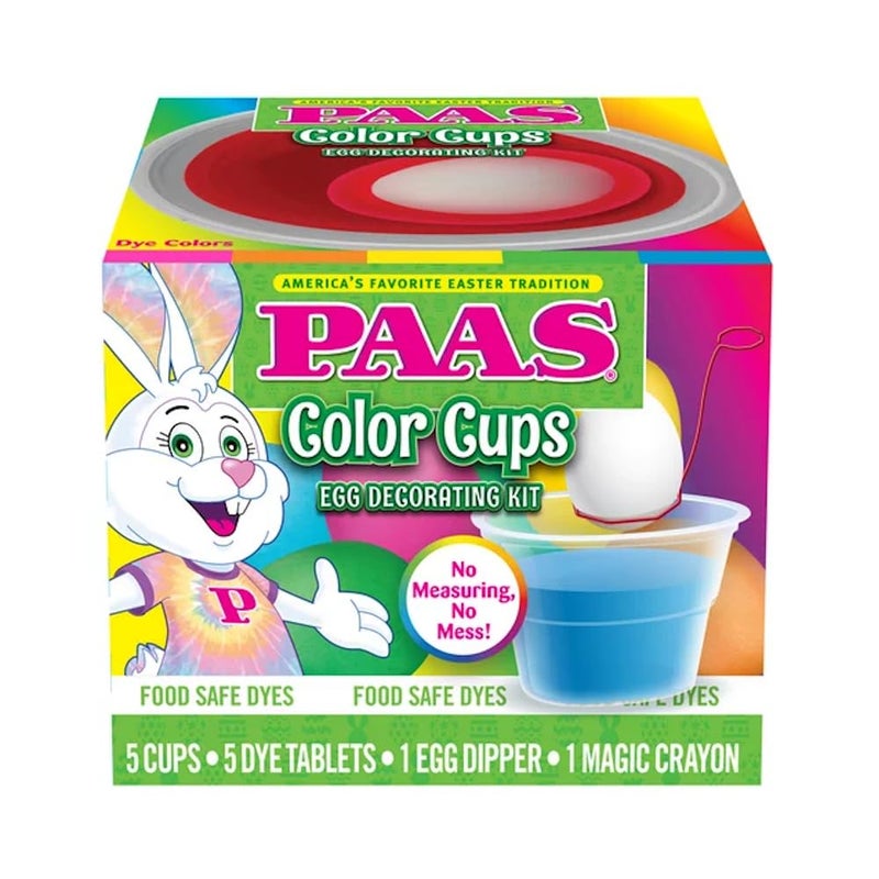 PAAS Color Cups Egg Decorating Kit - America's Favorite Easter Tradition - Image 1