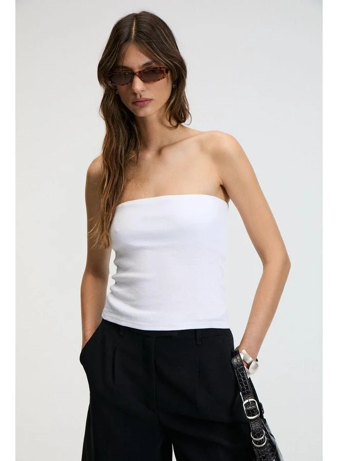 Ethiquet DELARA Women's Strapless Slim White Bustier.