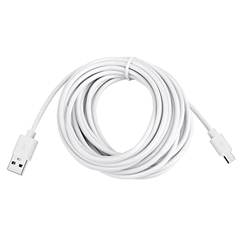 Smays Micro USB Power Cable for Wyze Cam v3, Nest, Arlo Q, Blink, Ring Mini Cam, Yi Dome - 12ft Charger Cord - Image 1