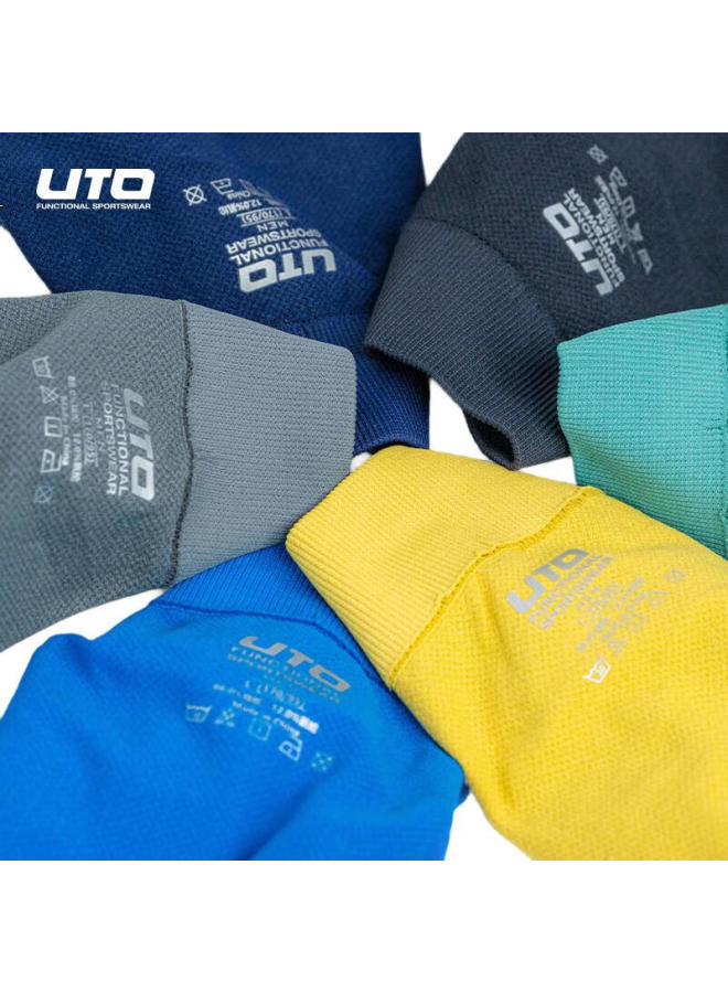 UTO Men'S Quick Dry Antibacterial Breathable Outdoor Boxer Briefs 2-Pack Lake Blue+Navy Blue 4Xl - Image 3