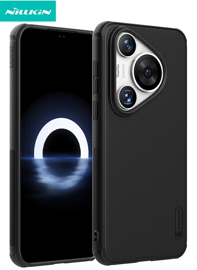 Nillkin Huawei Pura 70 Case, Frosted Ultra Thin Phone Case with Lanyard, Drop Proof Shockproof Anti-Scratch & Slip Dual Layer Tough Back Cover for HUAWEI Pura 70, Black  - Image 2