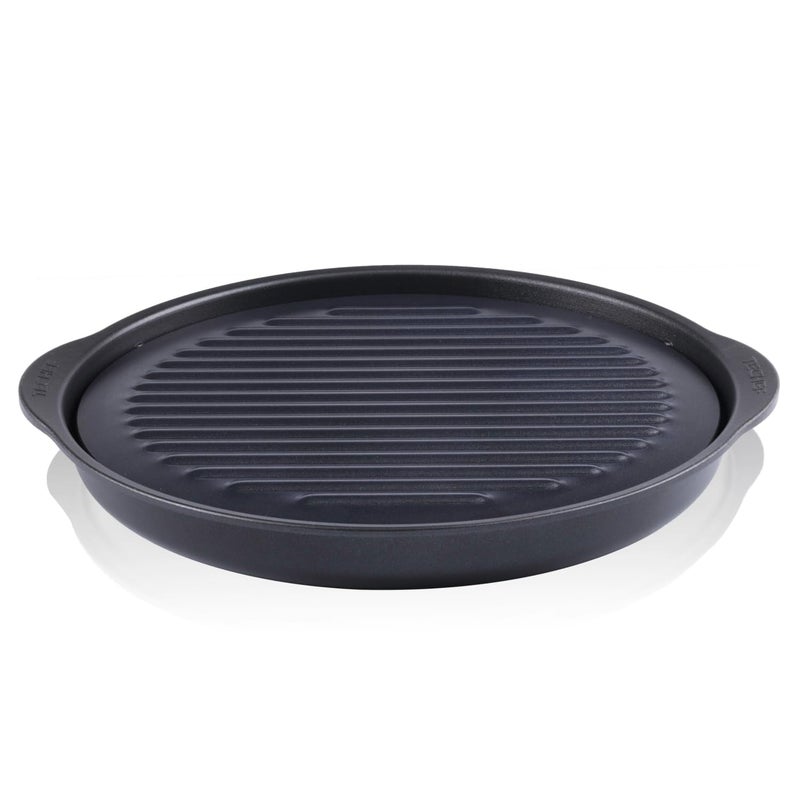 TECHEF TRUE GRILL PAN Stovetop Nonstick IndoorOutdoor Smokeless BBQ Grill Set including a Grill Plate and Alumium Drip Tray