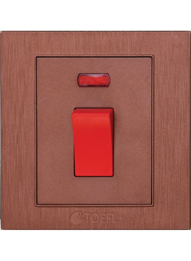 TOEFL Square heater switch, 20A, coffee color - Image 1