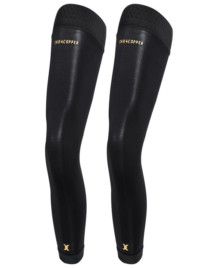 Thx4COPPER Full Leg Compression Sleeves, Anti Slip Long Leg Knee Stabilizer Brace, Knee Thigh Calf Support for Running Basketball Cycling Football, Leg Protection Knee Pain Relief Arthritis - Image 1