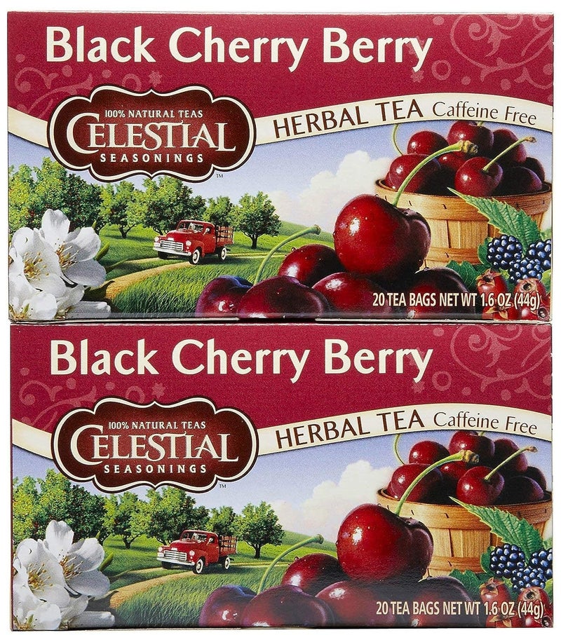 Celestial Seasonings Black Cherry Berry Tea Bags, 20 Count (Pack of 2) - Image 1