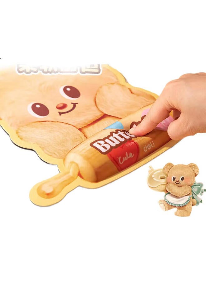 deli Co-branded Er Bear Mouse Pad, Wear-resistant Non-slip Small Office Desk Laptop Gaming Mouse Pad, Wrist Rest Mouse Pad, Cute Style (bear Version) - Image 3